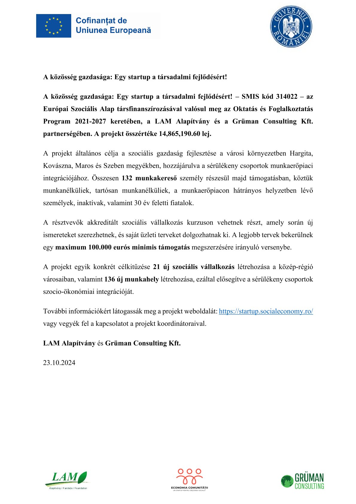 A közösség gazdasága: Egy startup a társadalmi fejlődésért!